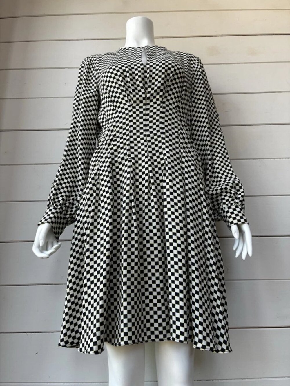 A Smart Checked Mini Dress